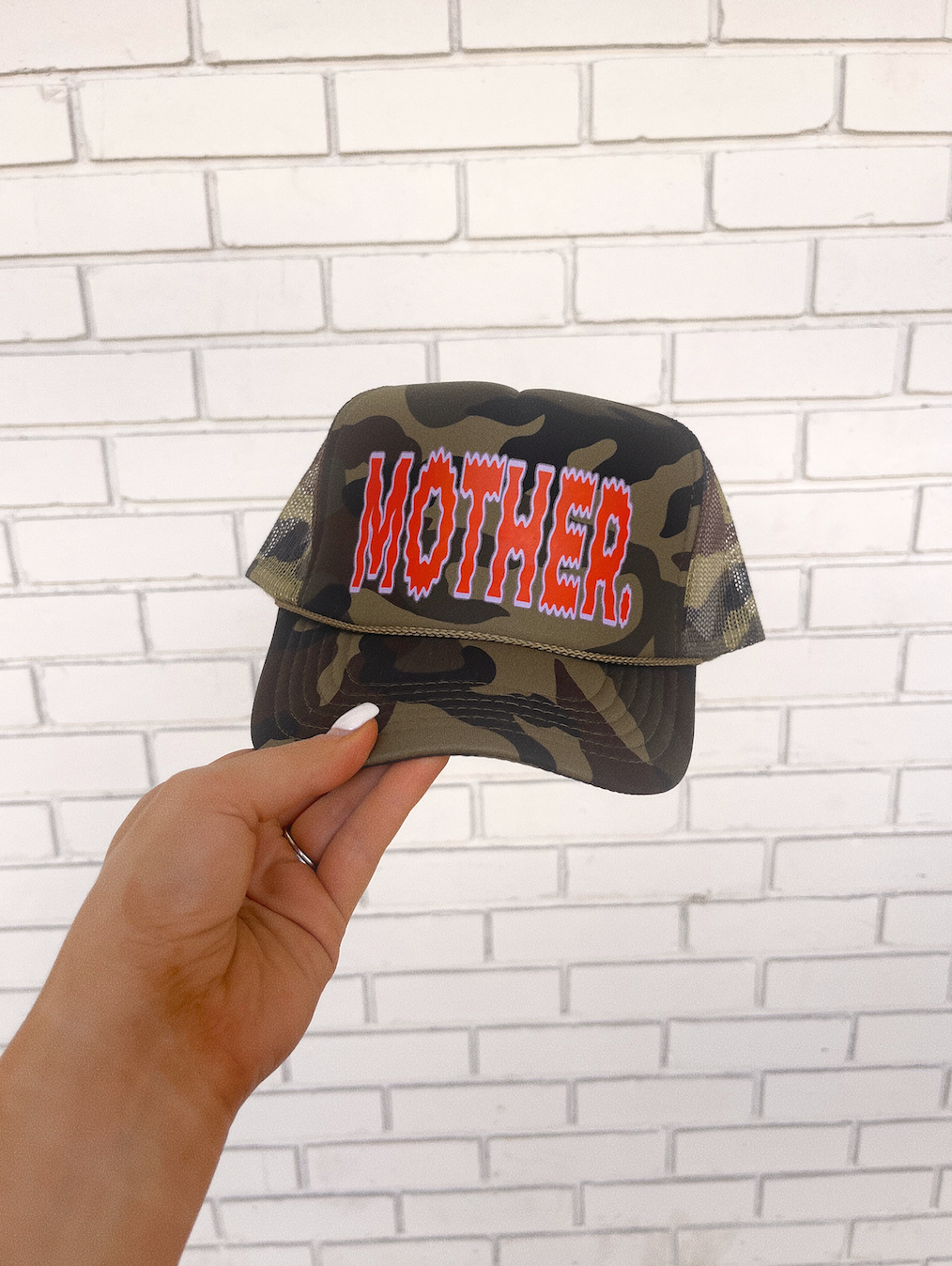 Wavy Mother Camo Trucker Hat