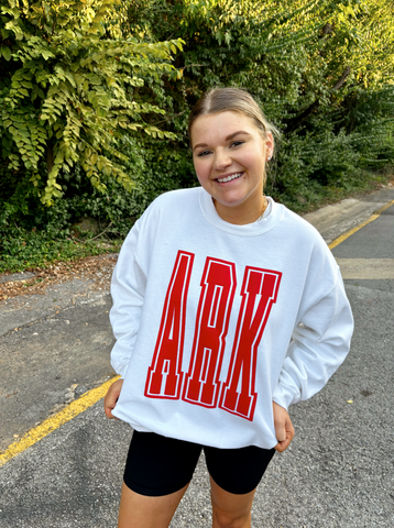 ARK White Puff Sweatshirt