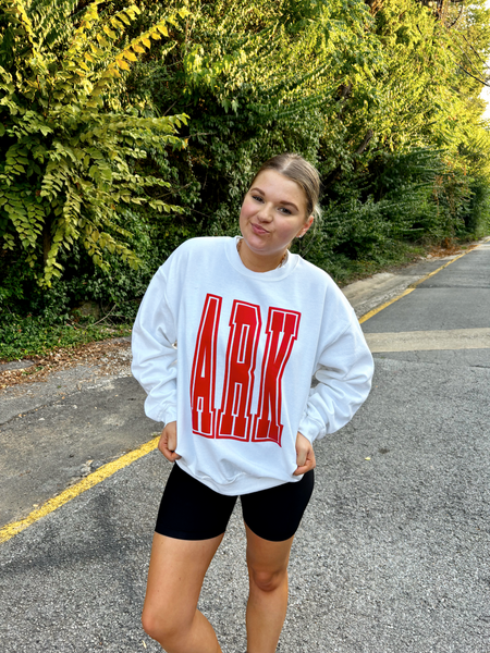 ARK White Puff Sweatshirt